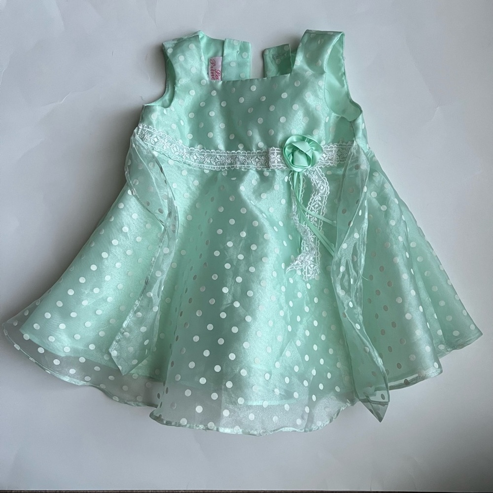 🍭 Used La Princess Girls Polka Dot Dress - 6-9 Months